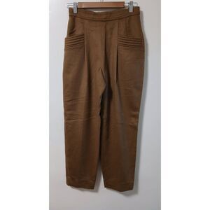 Vintage linea italy womens size 8 ITALIAN 100% CAMEL HAIR hi waist tan pants
